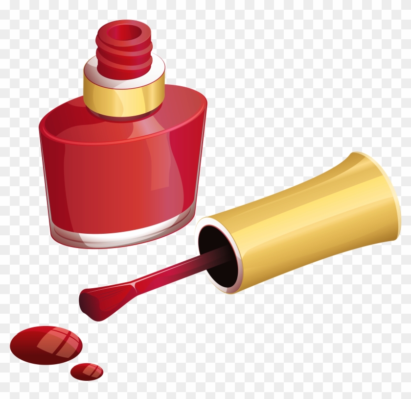 Red Nail Polish Png Clipart Picture - Nail Polish Clipart #383483