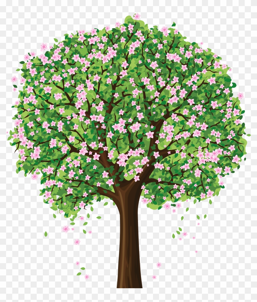 Download Fullsize - Cartoon Trees With Flowers #383486