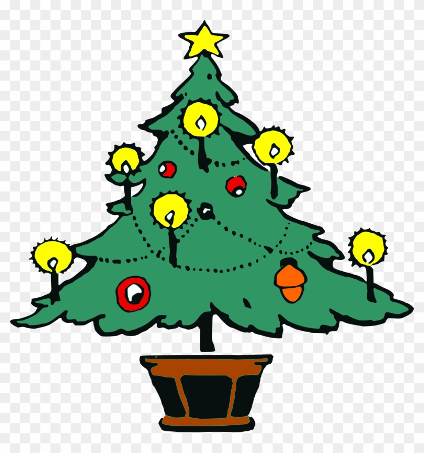 Cartoon Christmas Tree Transparent Background - Free To Use Christmas #383687