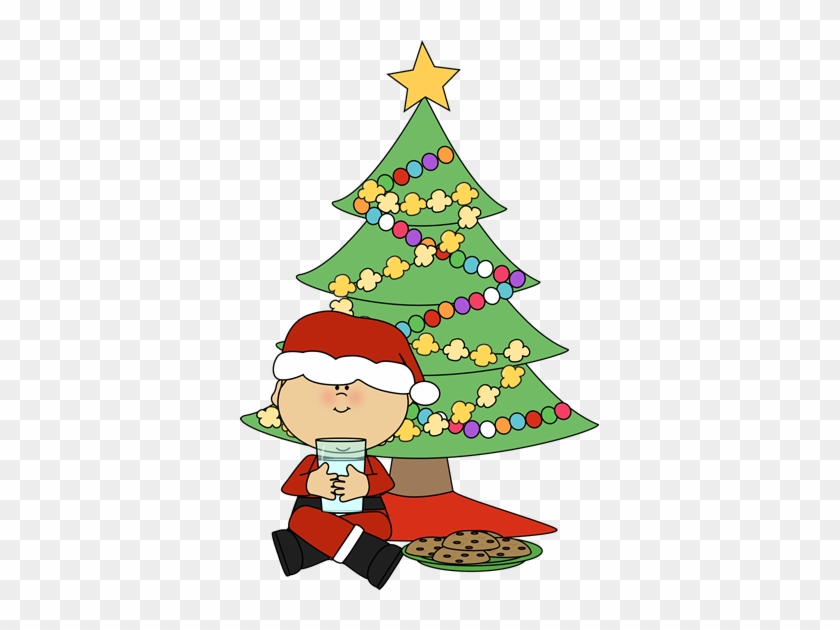 Primitive Christmas Tree Clipart - Christmas Tree Santa Clipart #383688