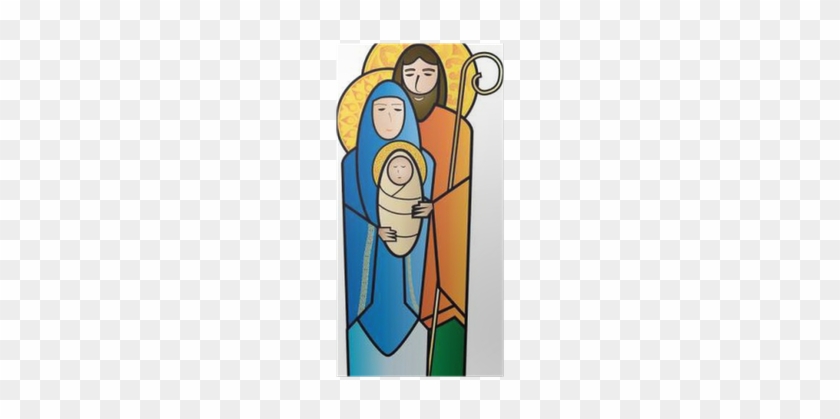 Christmas Religious Nativity Scene, Holy Family Abstract - Illustration #383728