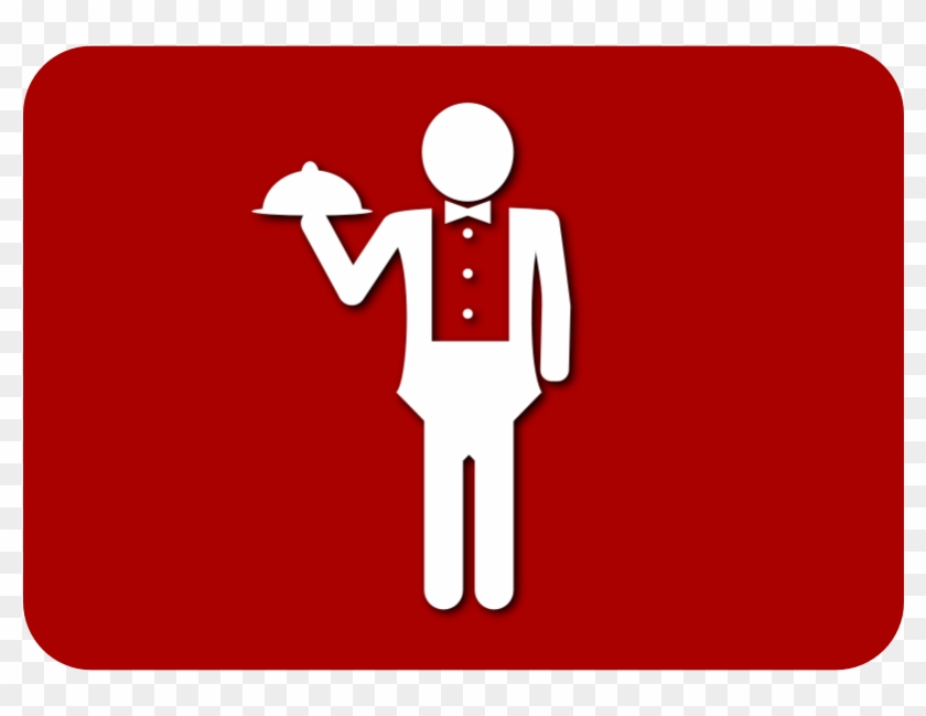 Butler - Waiter White Icon Png #383804