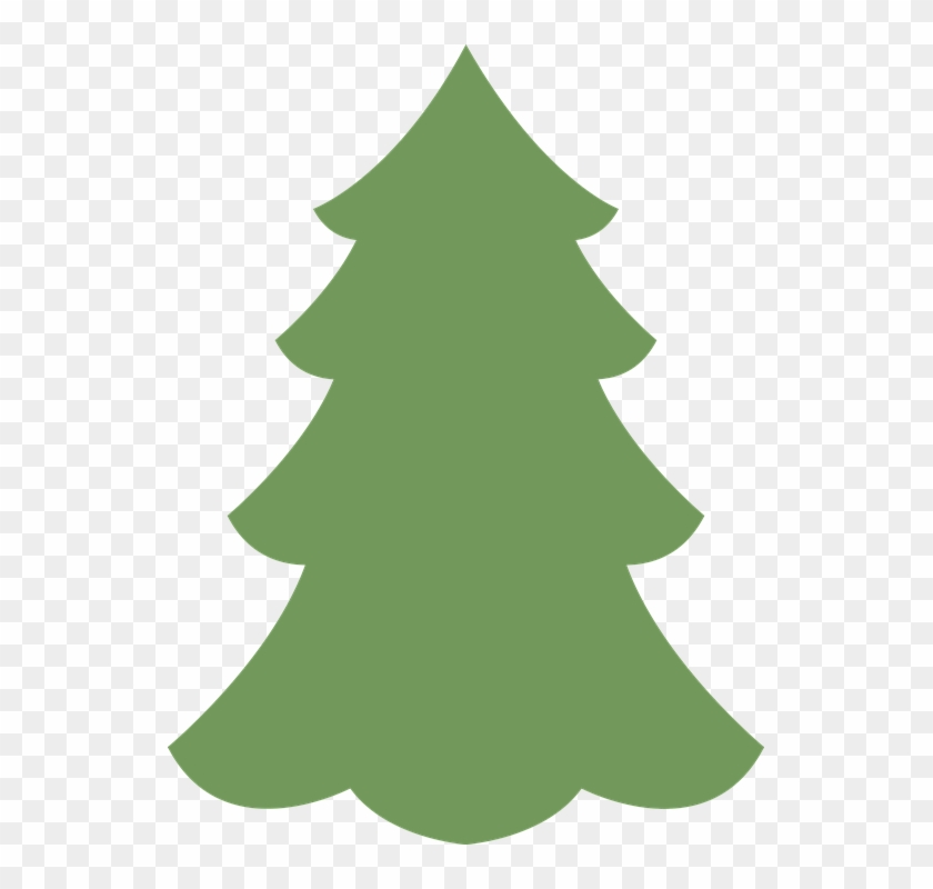 Xmas Tree Silhouette 17, - Christmas Tree Illustration Png #383853