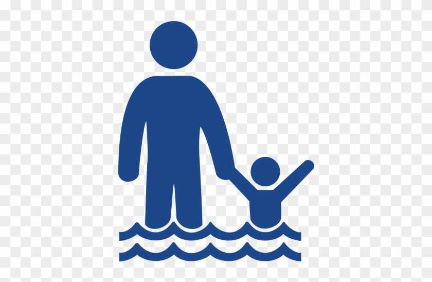 Parent & Child - Clipart Child And Parent Swimming #383859