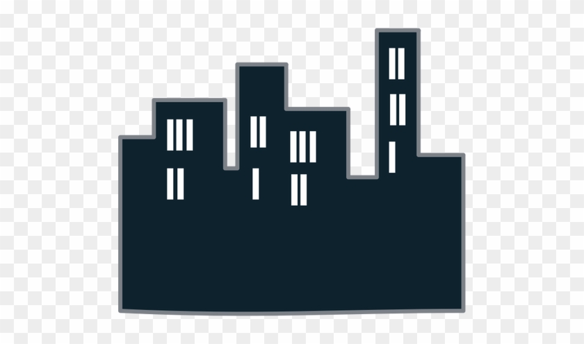 154 Clipart Buildings - Superhero City Silhouette #383934