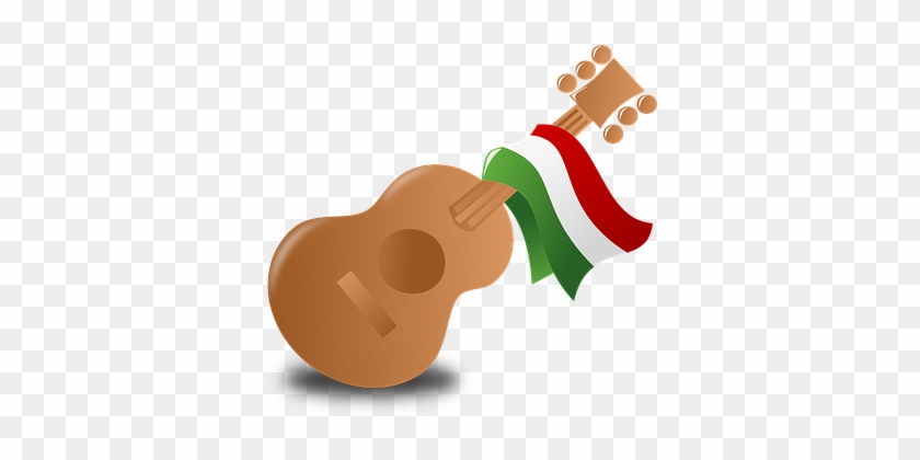 Mexico Guitar Music Party Celebrate Flag M - Cinco De Mayo Clip Art #383975