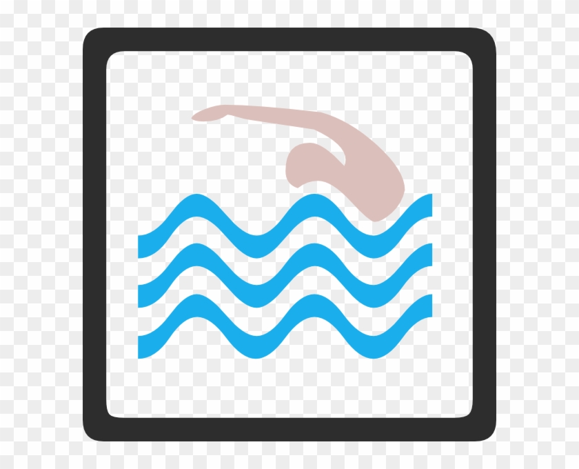 Swimming Pool Symbol Clip Art At Clker - Simbolo De Una Piscina #384024