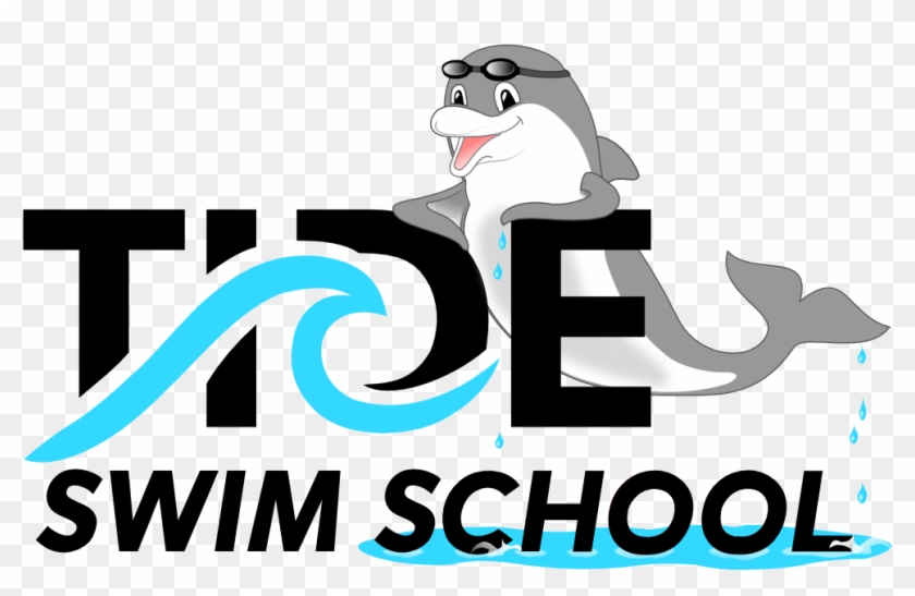 Logo Tide Swim School W Dolphin Transparent - Portable Network Graphics #384047