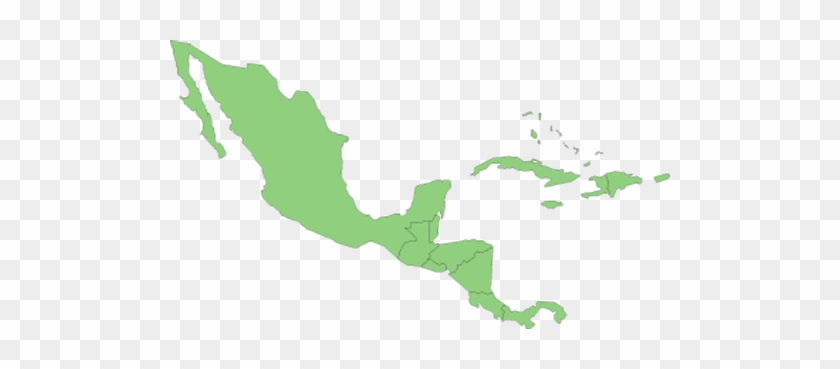 Click Region To View Regional Manager - Mexico And Central America Map Png #384083