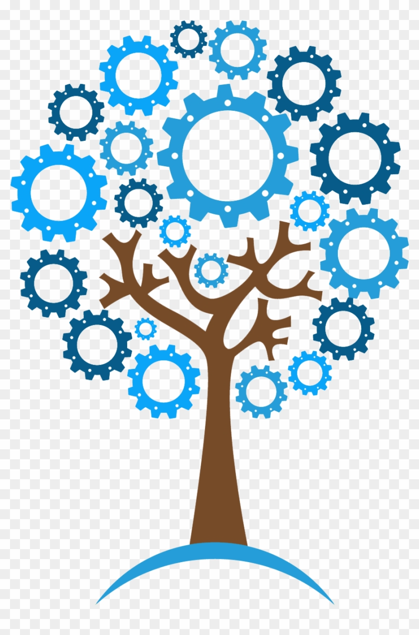 Cirrus 4 Syte Blue Tree Icon - Graphic Design #384088