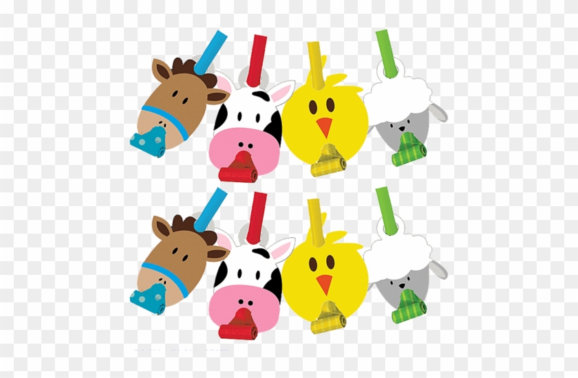 Farmhouse Fun Party Blowers - Creative Converting Bb025506 Farmhouse Blowouts 8 Pack #384110