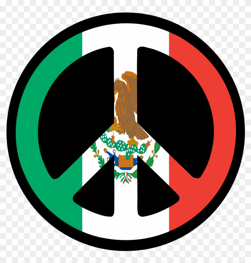 Mexican Flag Logo - Peace And Love #384143
