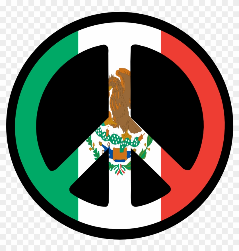 Mexican Flag Logo - Peace And Love #384143