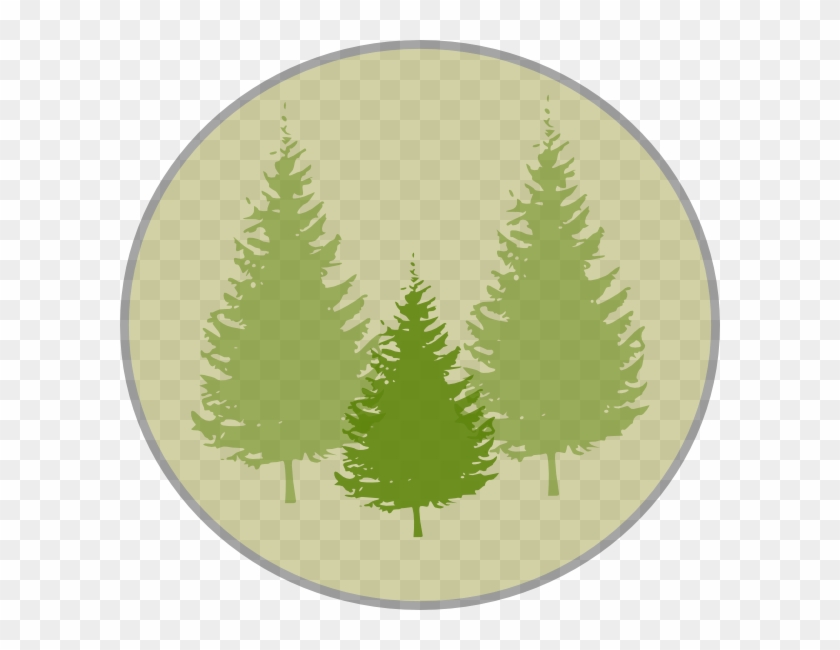 Fir Tree Clipart Three Pine - Pine Tree Silhouette Vector #384175