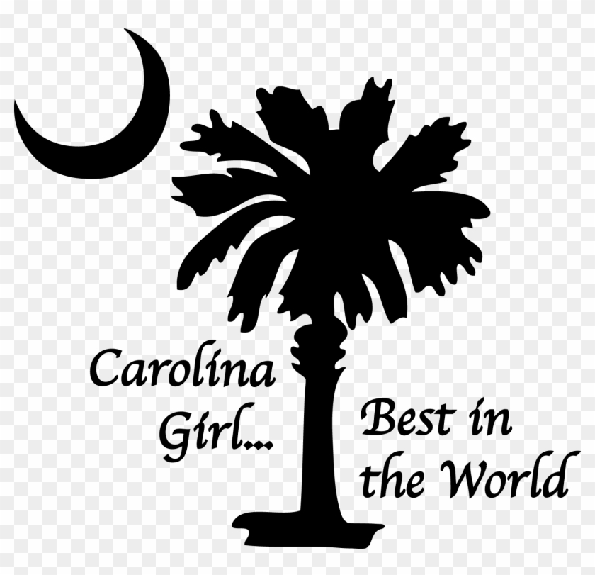 South Carolina Palmetto Tree Tattoos - Sc Palmetto And Moon #384202