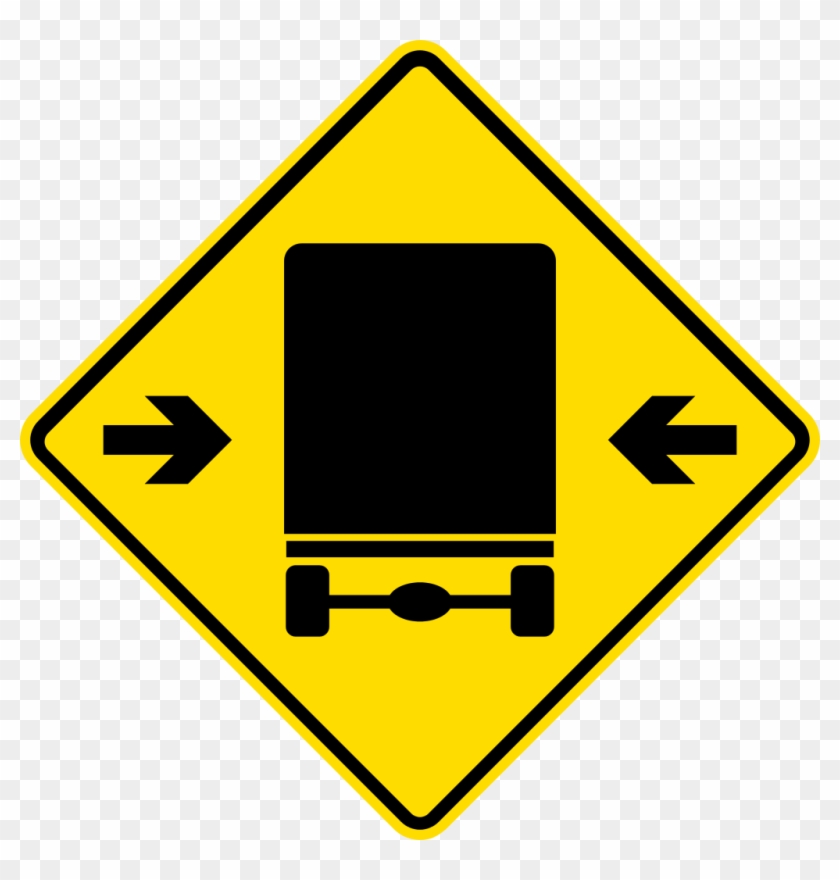 Narrow Clearance Ahead Sign - Australian Road Signs #384219