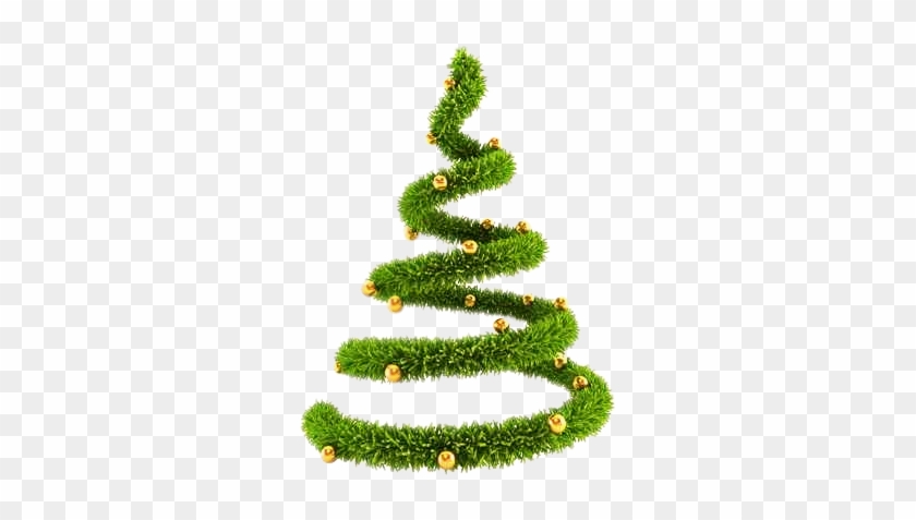 Swirl Christmas Tree Clip Art - Tree For New Year Drawing #384220