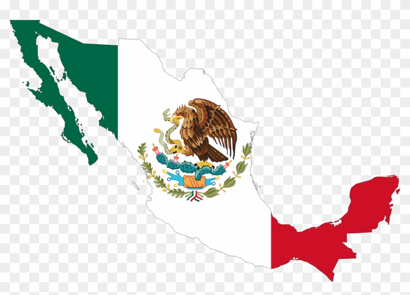 Mexico Flag Map Icons Png Free Png And Icons Downloads - Mexico Country With Flag #384300