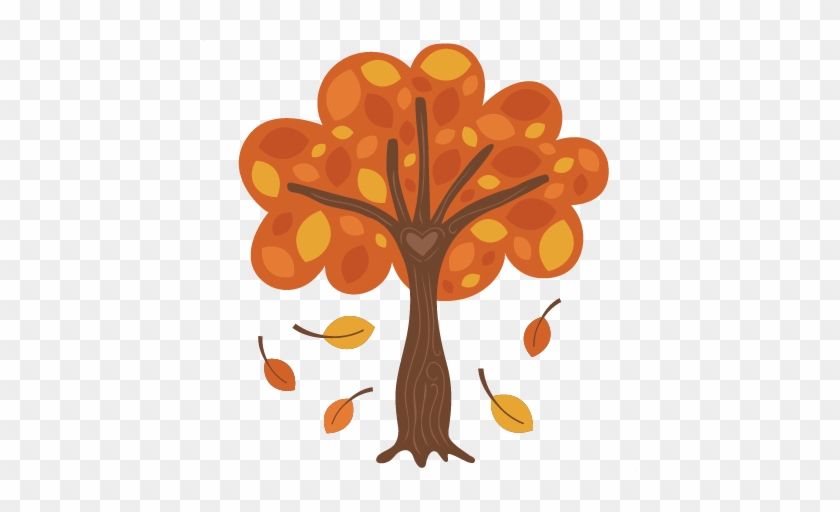 Autumn Tree Svg Scrapbook Cut File Cute Clipart Files - Trees In Fall Cartoon #384334