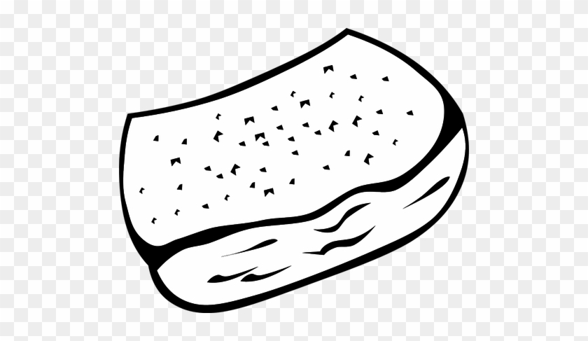 Vector Image Of A Garlic Bread Public Domain Vectors - Garlic Bread Black And White #384340