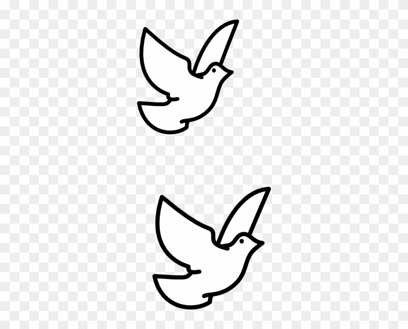 Confirmation Doves Clip Art - Bird Clipart Black And White #384486