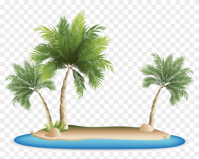 Palm Islands Tropical Islands Resort Clip Art - Palm Tree Beach Clipart #384493