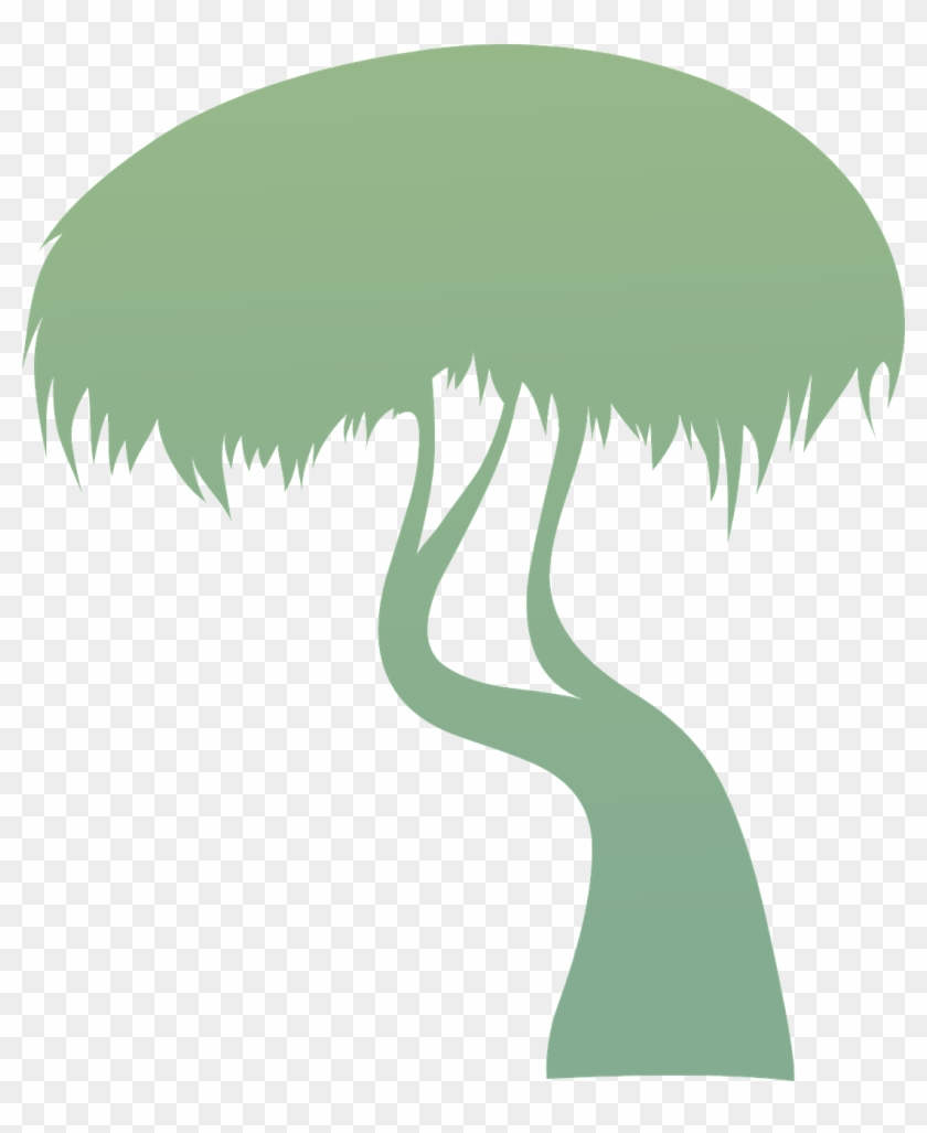 Trees Green Silhouette Plants Png Image - Tree #384494