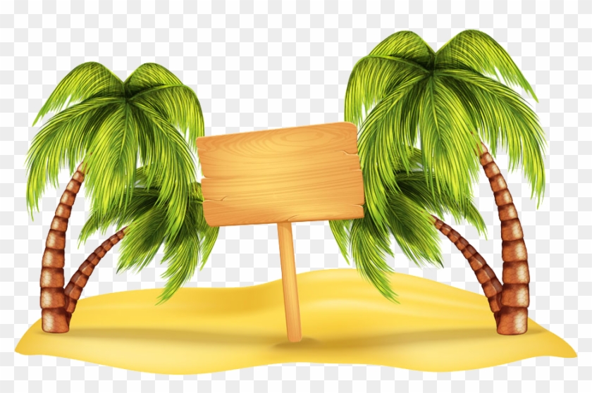 Beach Arecaceae Clip Art - Palm Trees Png #384542