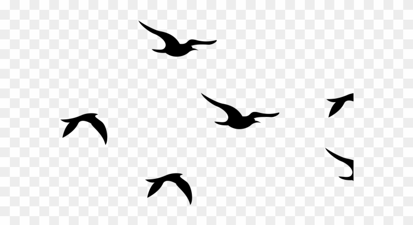 Blackbird Clipart Flying Dove - Silhouette Flying Birds #384592