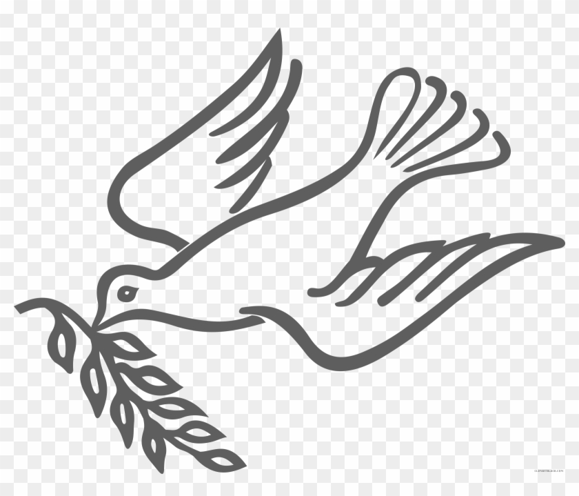 Peace Dove Animal Free Black White Clipart Images Clipartblack - Jesus #384697