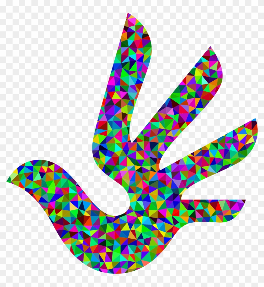 This Free Icons Png Design Of Prismatic Low Poly Dove - Familiar No A La Violencia #384751