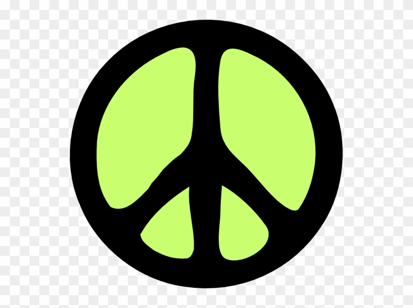 Peace Sign Clipart Green Peace - Hippie Sign Vector #384745