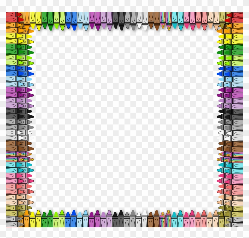 Color Clipart Border - Crayon Borders #385022