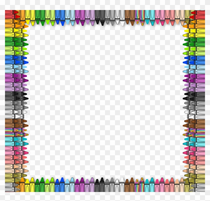 Color Clipart Border - Crayon Borders #385022