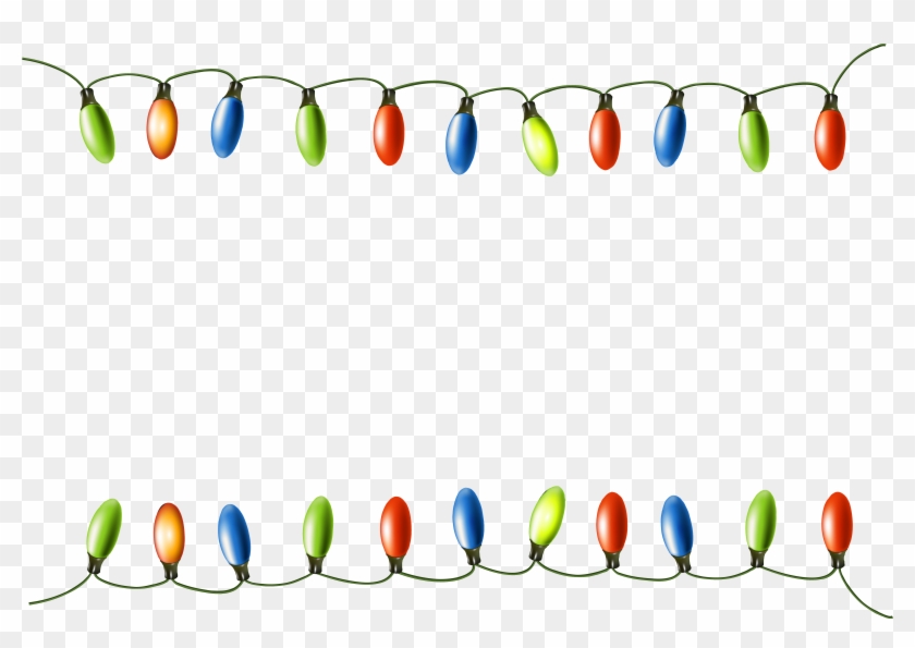 Christmas Lights Clipart Borders Png Image Gallery - String Of Christmas Lights #385052
