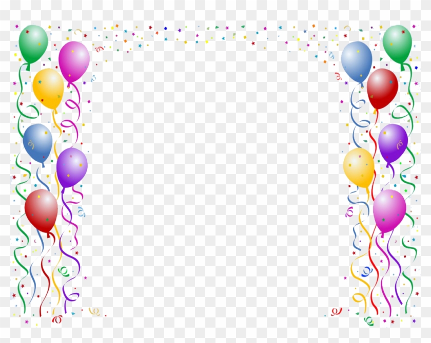 Balloon Clipart Boarder - Happy Birthday Border #385063