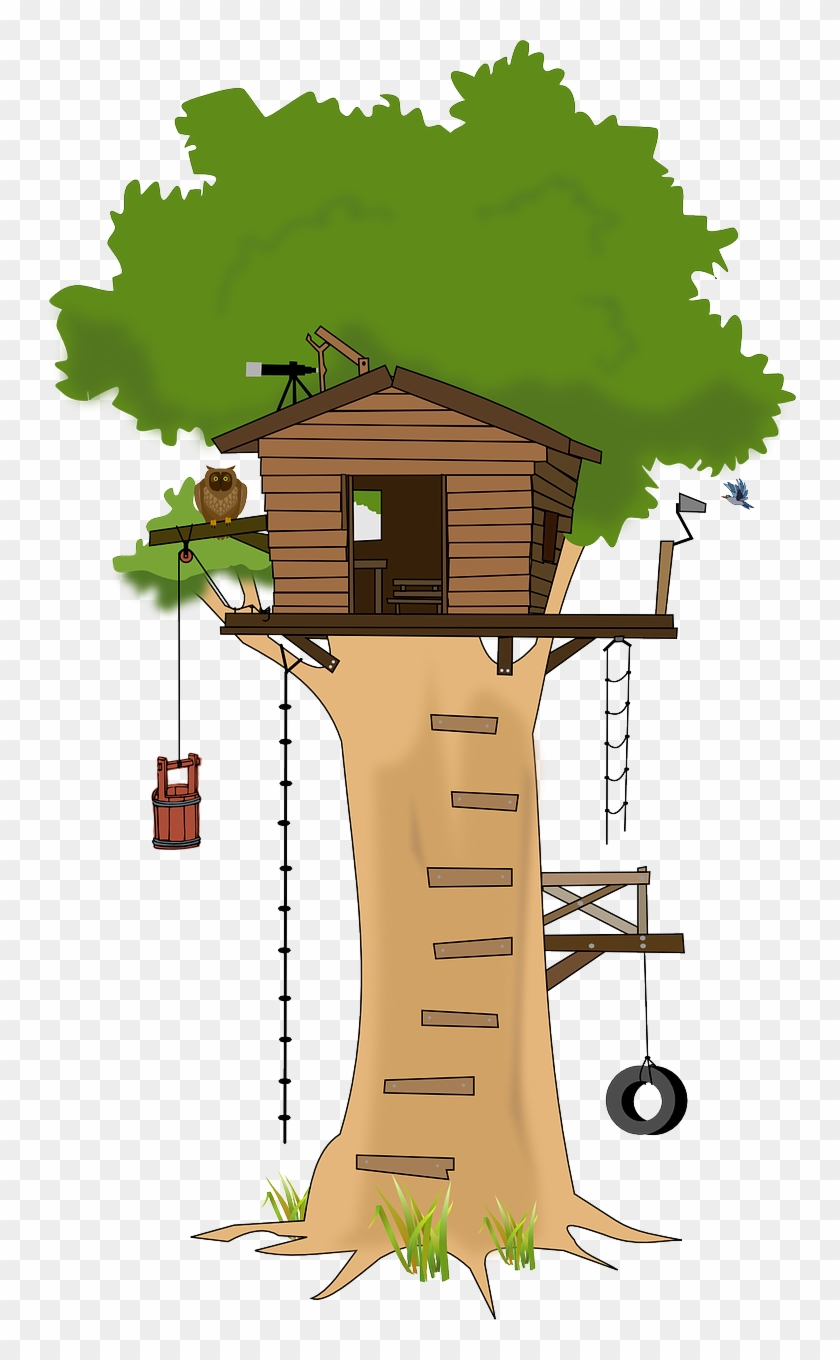 Free To Use Public Domain Tree House Clip Art - Treehouse Clipart #385069