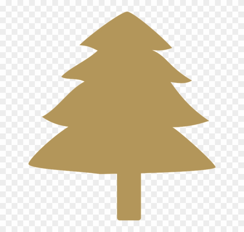 Free Pine Cliparts 23, - Gold Christmas Tree Clip Art #385080