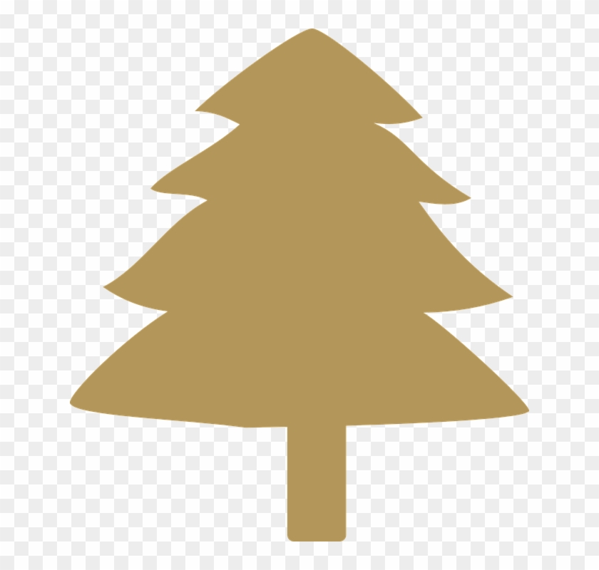 Free Pine Cliparts 23, - Gold Christmas Tree Clip Art #385080