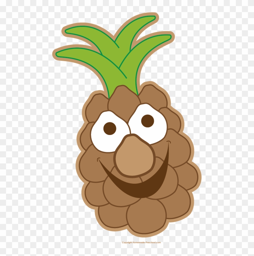 Pineapple Clipart Happy - Illustration #385233