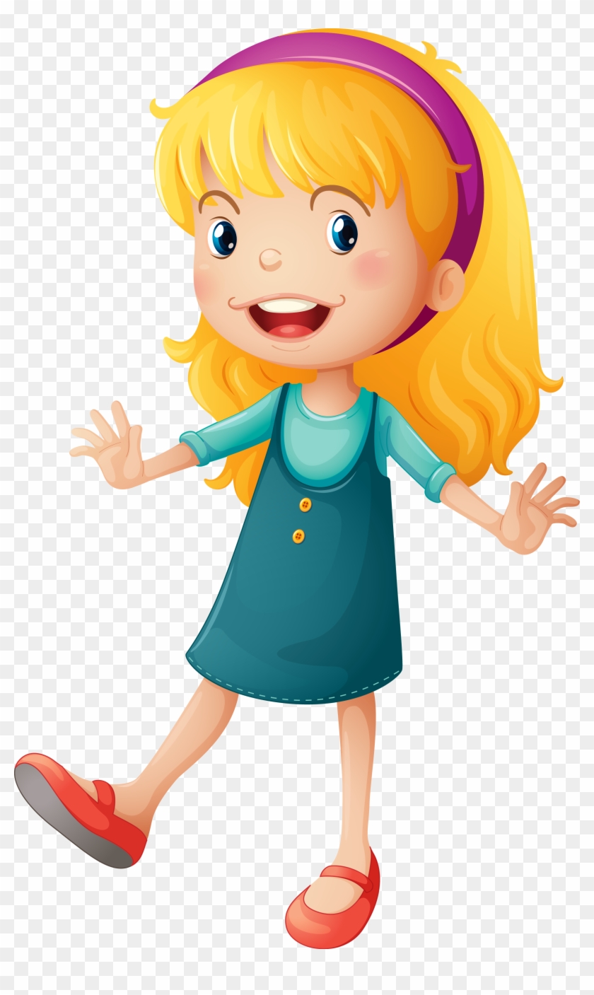 Cartoon Girl Clip Art - Little Girl Cartoon #385247