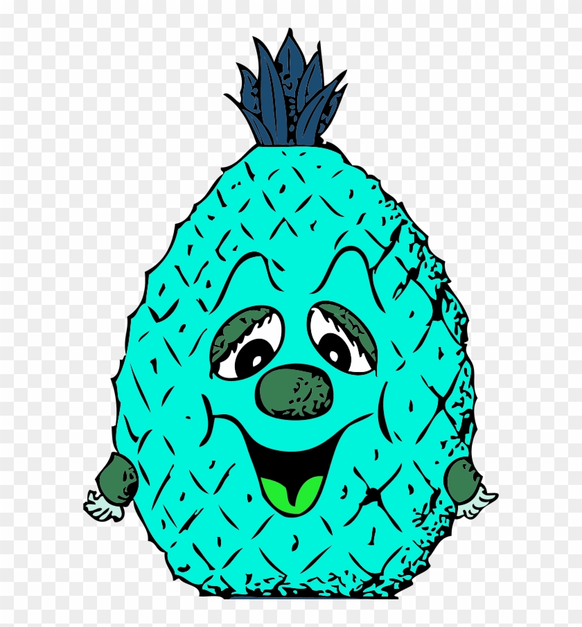 Vector Clip Art - Custom Cartoon Pineapple Shower Curtain #385293