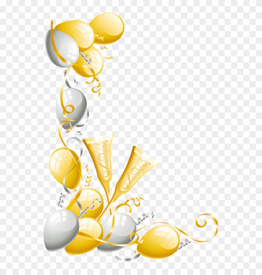 Clip Art - New Year Corner Border #385347