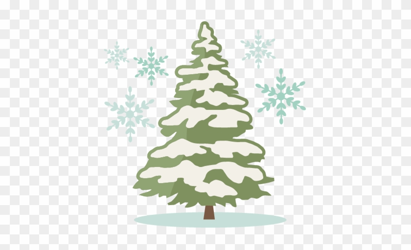 tree covered in snow clipart free