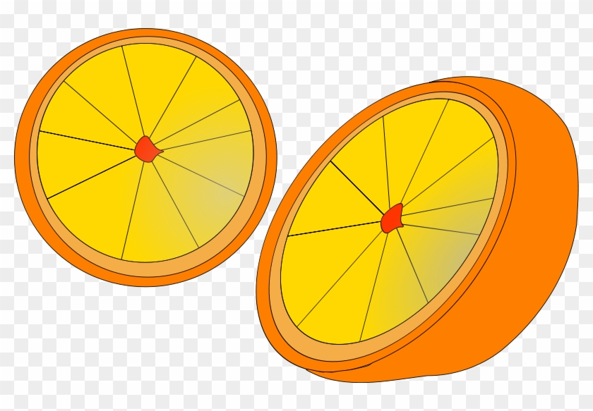 Orange Clip Art - Clip Art Fruit And Vegetables Cut In Half #385435