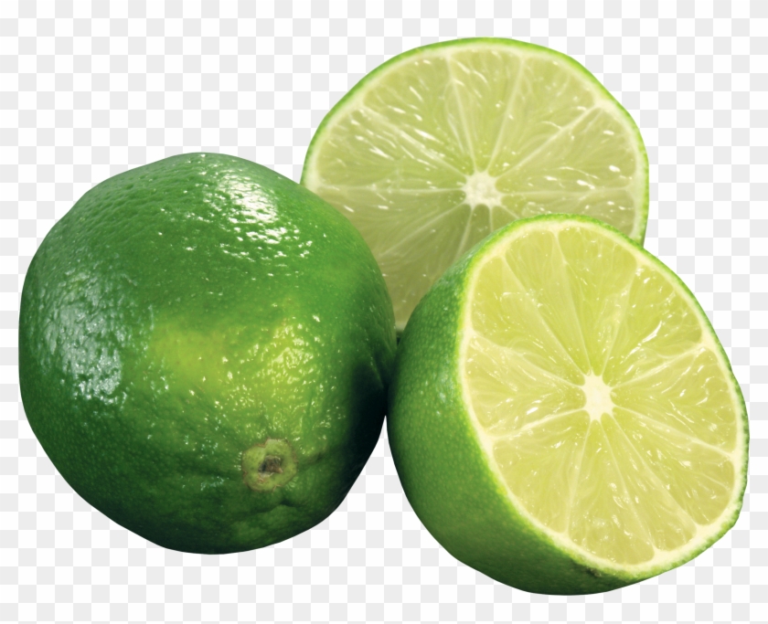 Green Lime And Slice - Lemon Png #385595