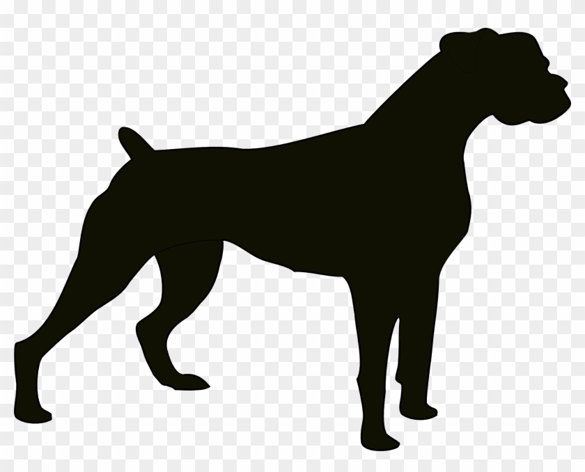Koira Clipart-kuva - Boxer Dog Silhouette Vector #385615