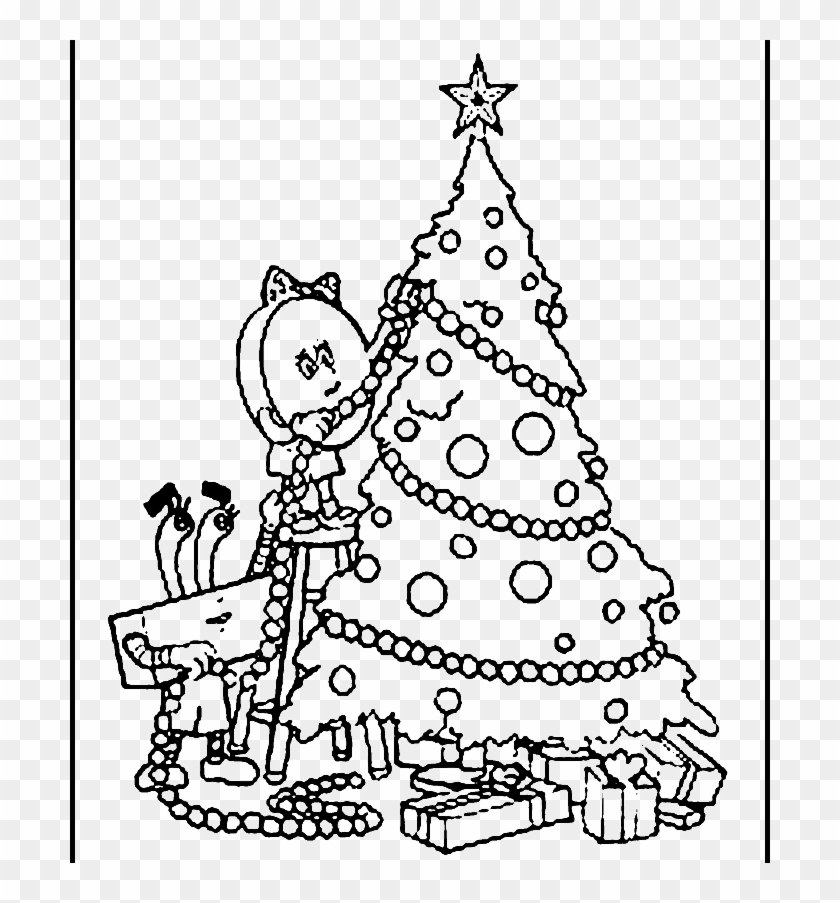 Decorate The Christmas Tree So That Beautiful Coloring - Christmas Tree Images In Drawing #385676