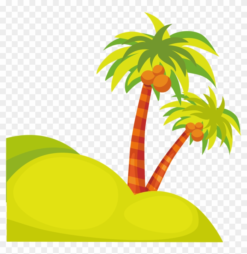 Cartoon Clip Art - Cartoon Palm Tree Transparent Background #385744