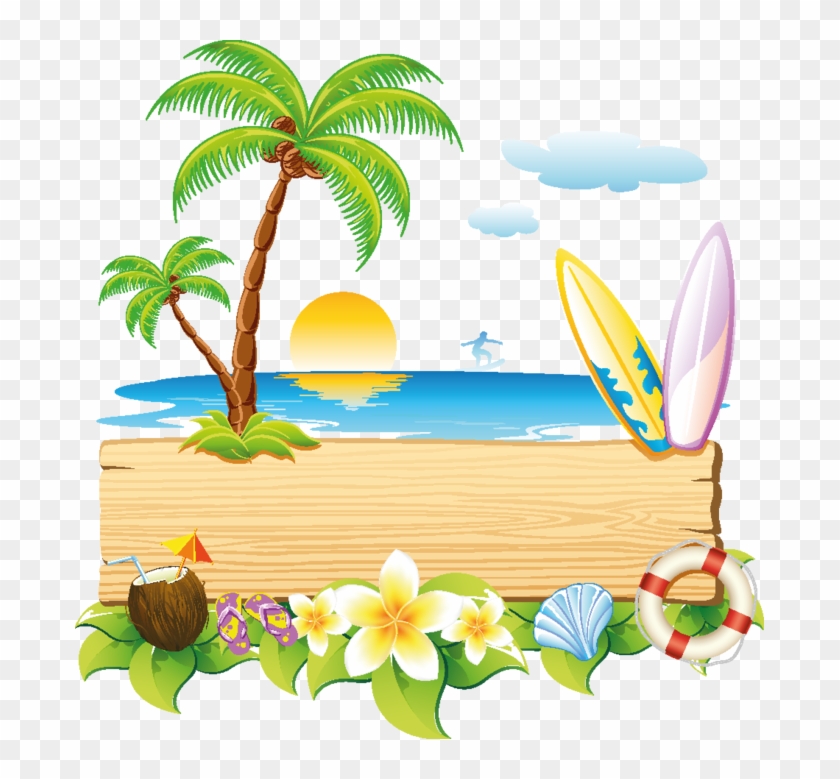 Clip Arts Related To - Beach Background Clipart Hd #385778
